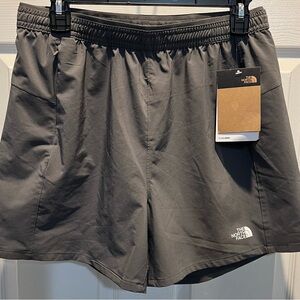 The North Face Gray Athletic Shorts Moisture-Wicking Performance